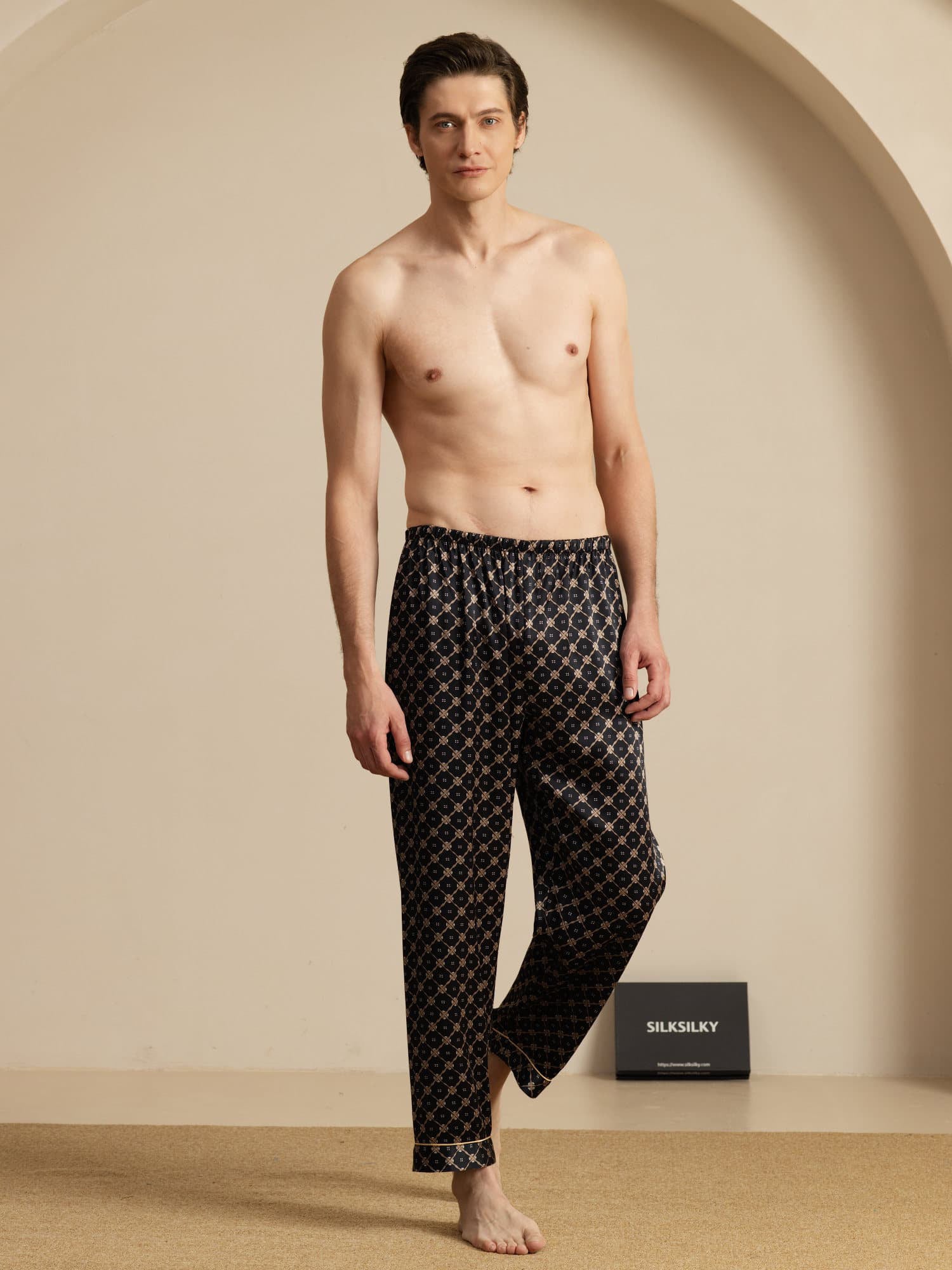[Black Chain] SilkSilky-CA Mens Sleep Bottoms 005