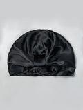 SilkSilky-CA Pure Silk Sleep Cap Black 005