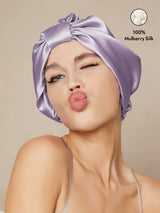 [Lavender] SilkSilky-CA Sleep Cap 001