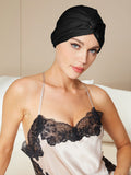 SilkSilky CA Pure Silk Sleep Cap Black 005