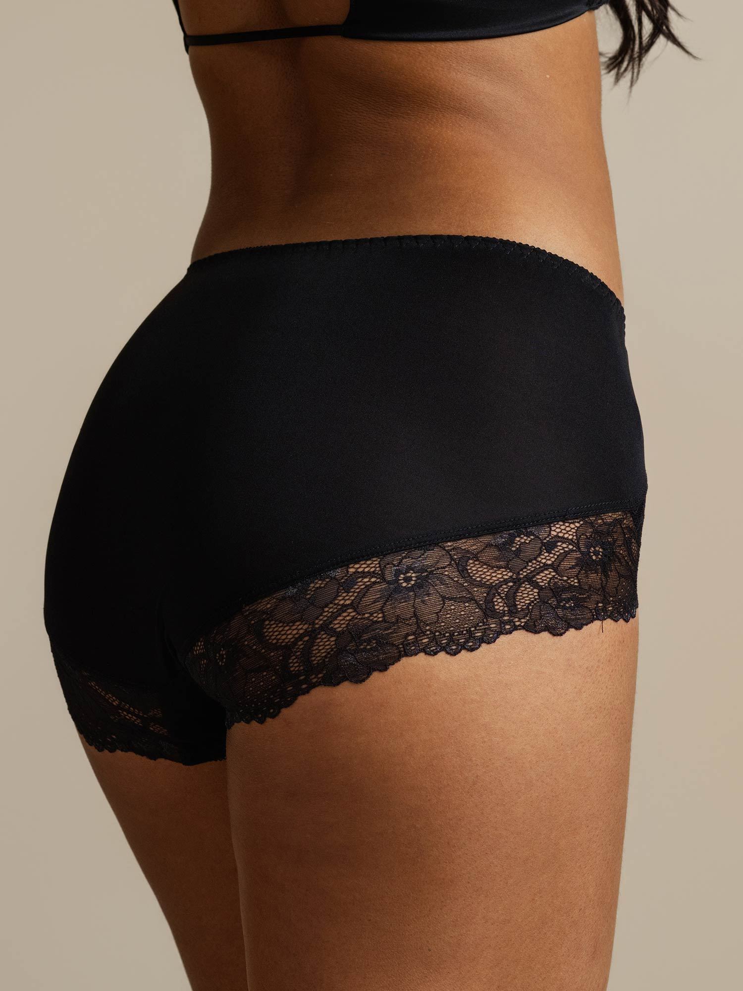[Black] SilkSilky-CA Pure Silk Panty 008,