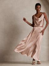 [Tuscany] SilkSilky-CA Spaghetti Strap Cowl Neck Camisole 008