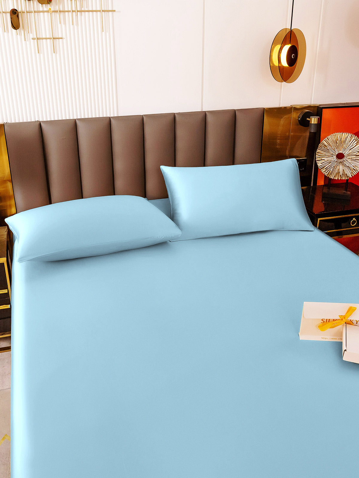 [Light Blue] SilkSilky-CA 19Momme Bedding Set 005