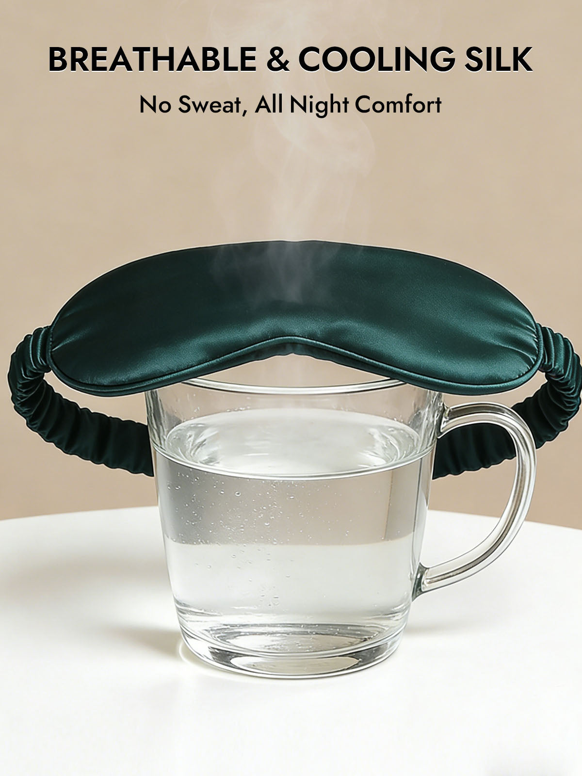 [Dark Green] SilkSilky-CA 19Momme Pure Silk Eye Mask 004