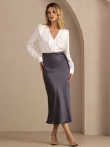 [Dark Gray] SilkSilky-CA Skirt 001