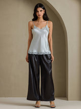 [Grayish Blue] SilkSilky-CA Spaghetti Strap V Neck Camisole 006