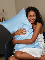 [Light Blue] SilkSilky-CA 19Momme Pure Silk Pillowcase 002