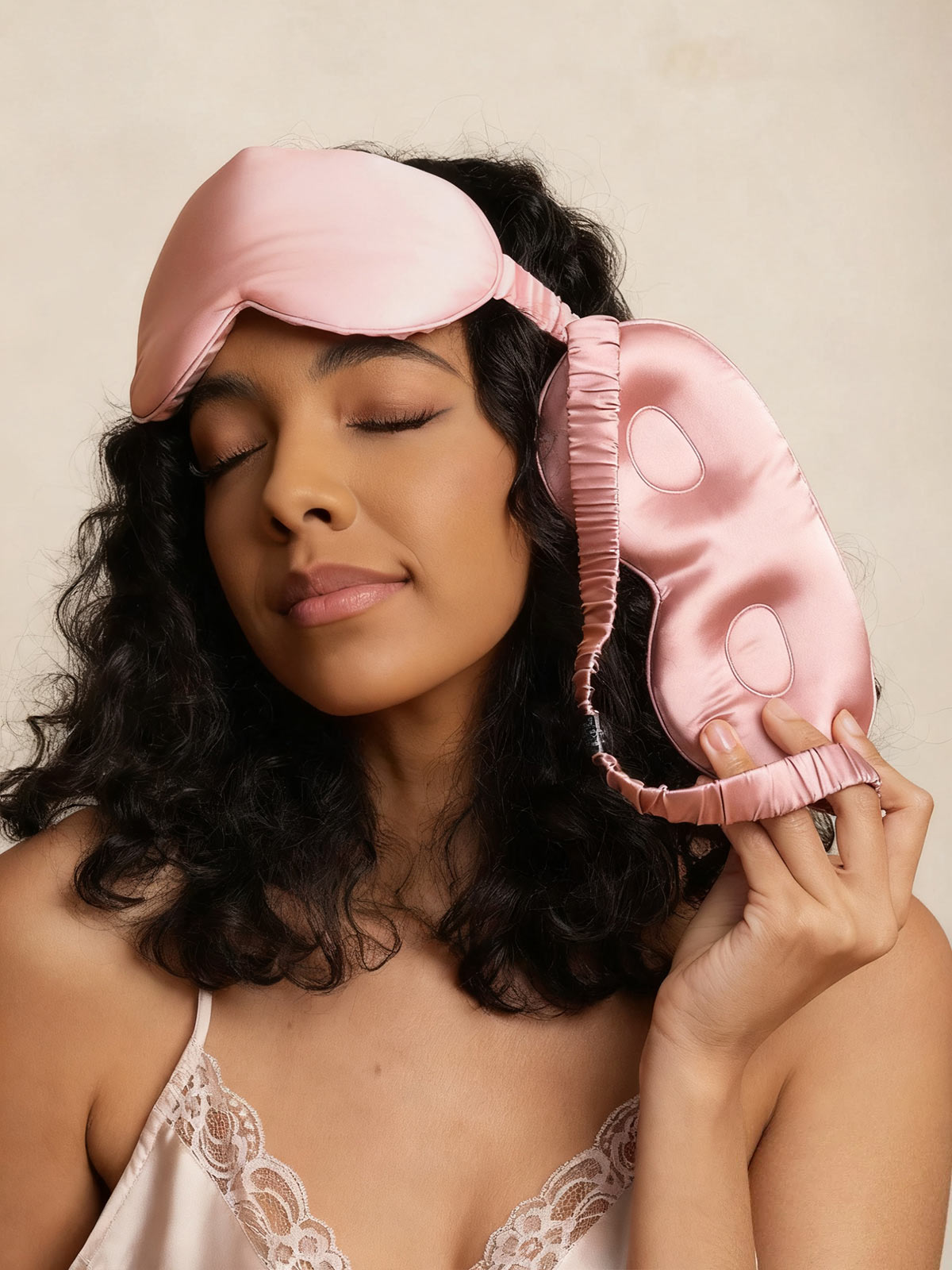 [Pale Mauve] SilkSilky-CA Pure Silk Eye Mask 001