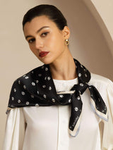 [Black] SilkSilky-CA Scarf 003