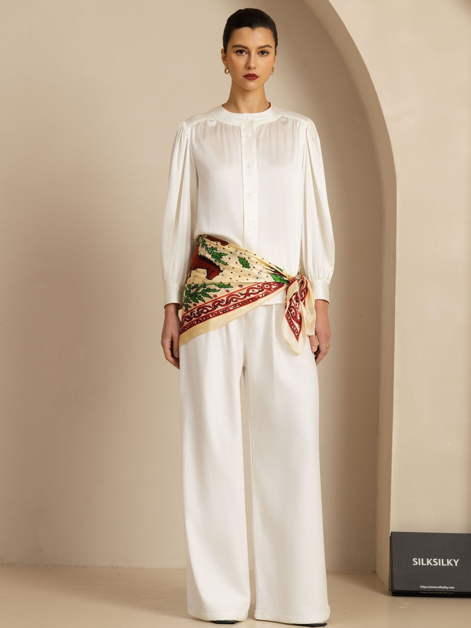 [P111] SilkSilky-CA Scarf 005