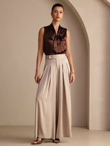 [Tan] SilkSilky-CA Women's Pants 006