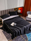 SilkSilky CA 22Momme Pure Silk Bedding Set Black 002