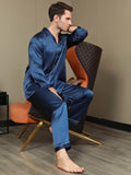 SilkSilky-CA-Pure-Silk-Long-Sleeve-Lapel-Men's-Pajamas-Dark-Blue-008