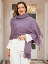 [Purple] SilkSilky-CA Wool Scarf 002