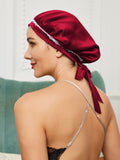 SilkSilky-CA Pure Silk Sleep Cap Wine 002