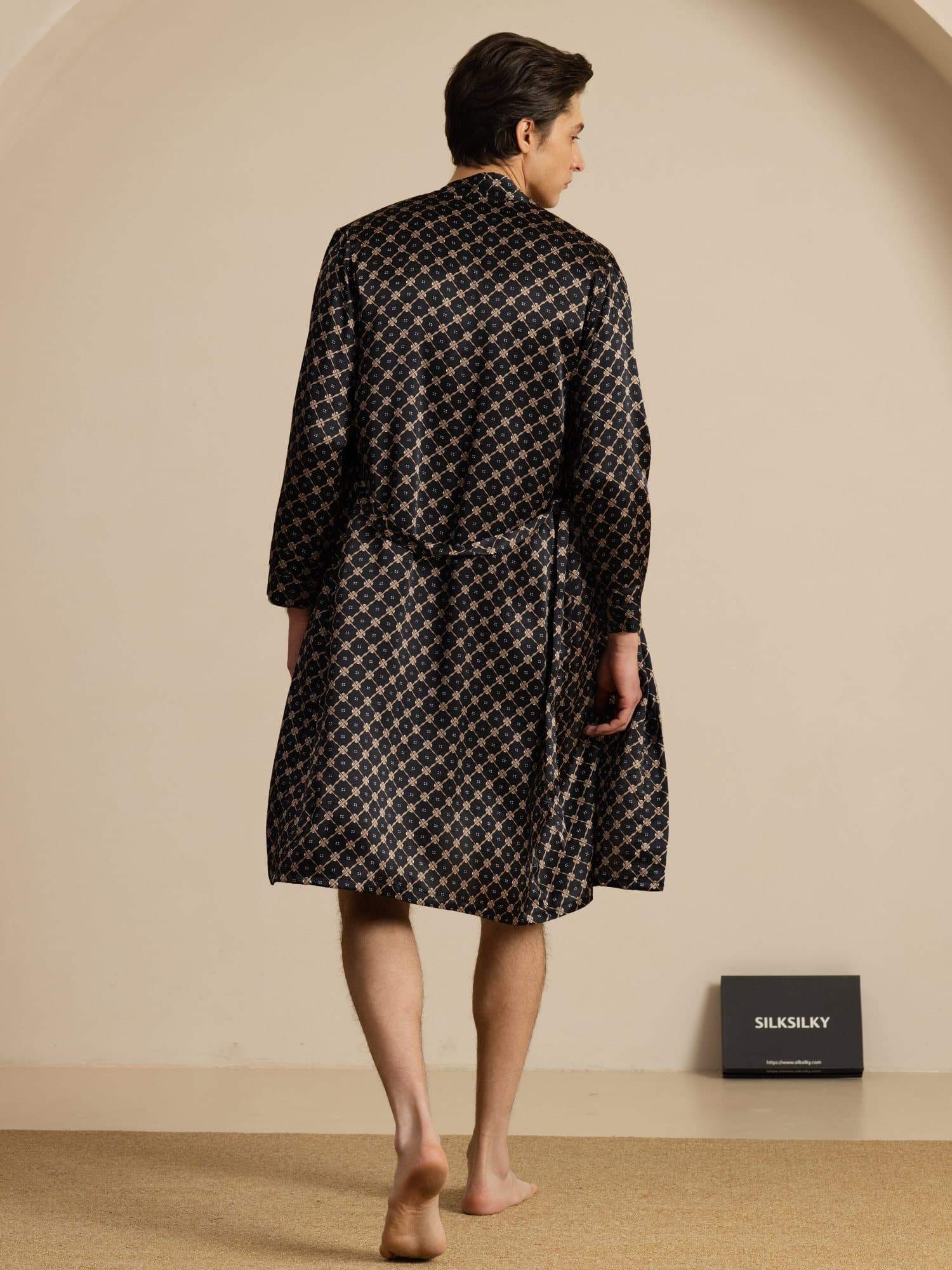 [Black Chain] SilkSilky-CA Long Sleeve Men's Pajamas 002