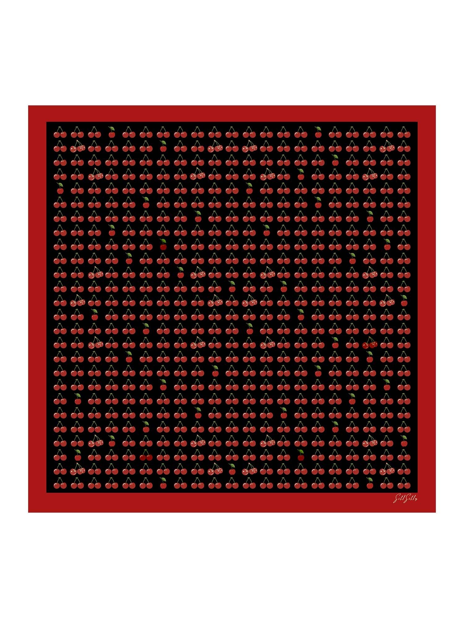 [Black Cherry] SilkSilky-CA Scarf 001