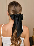 SilkSilky-CA 19Momme Pure Silk Scrunchie Black 001