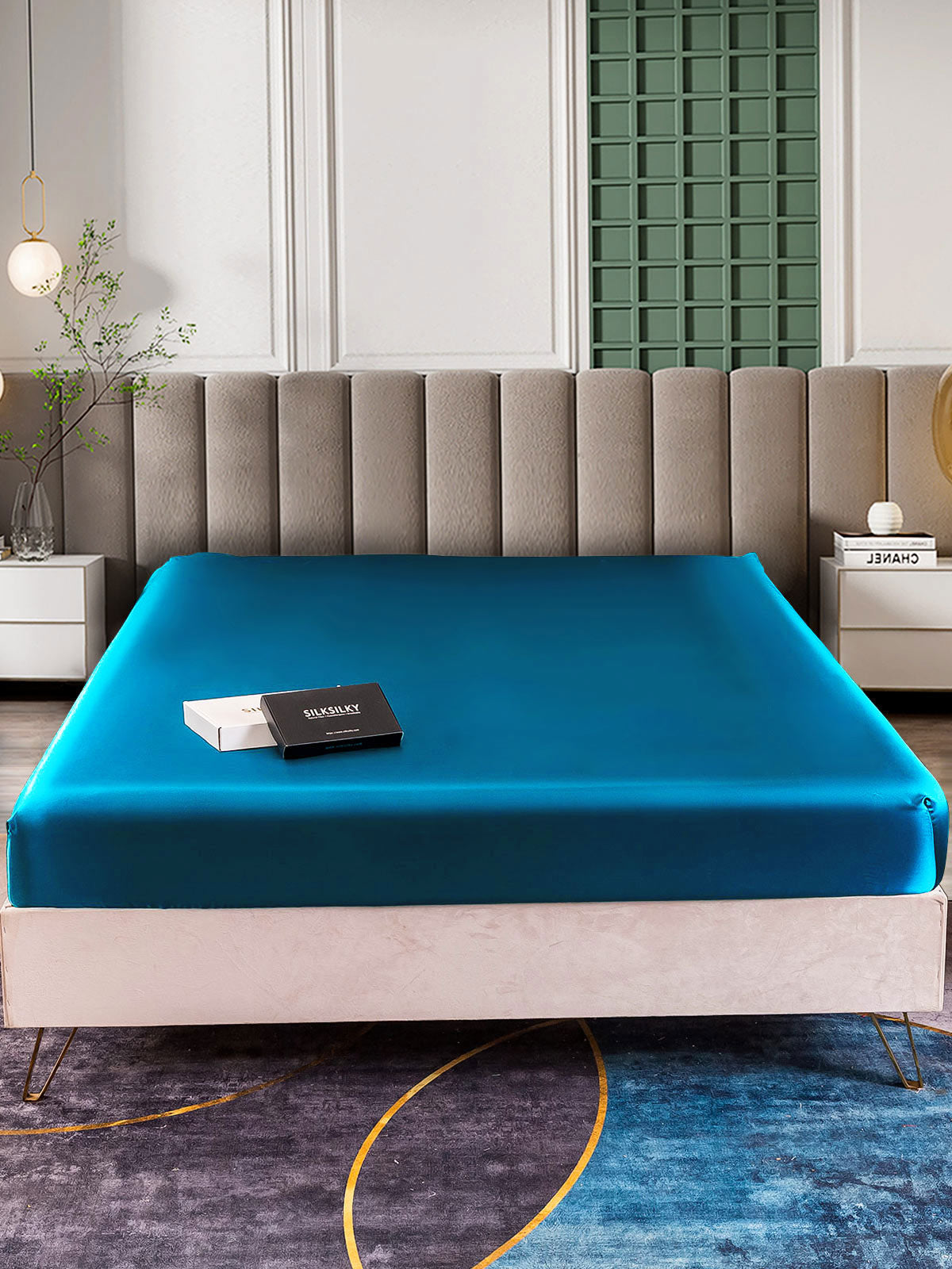 [Teal] SilkSilky-CA 25Momme Sheet 002