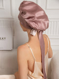 SilkSilky-CA Pure Silk Sleep Cap PaleMauve 002