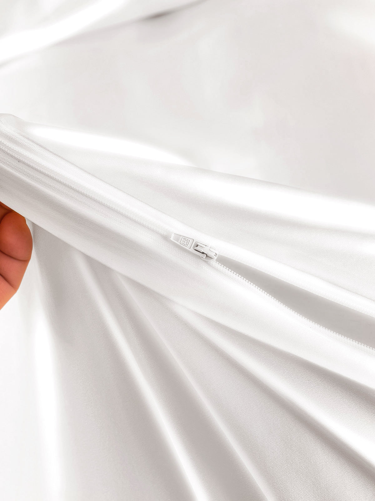[White] SilkSilky-CA 25Momme Pure Silk Bedding Set 007