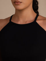 [Black] SilkSilky-CA Sleeveless Crew Neck Camisole 006