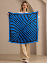 [Blue Arcs] SilkSilky-CA Scarf 004