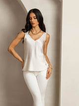[Light Gray] SilkSilky-CA Sleeveless V Neck Camisole 005