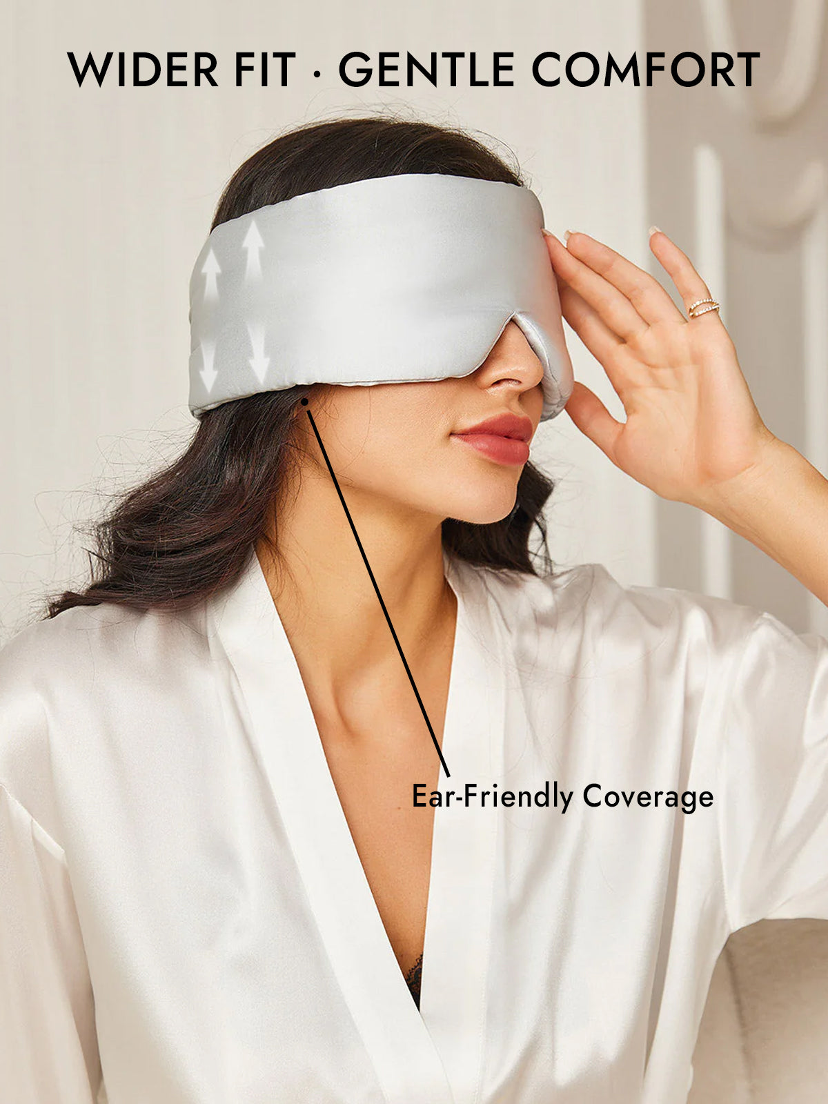 [Silver] SilkSilky-CA 19Momme Pure Silk Eye Mask 005