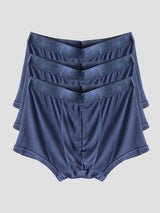 [Dark Blue] SilkSilky-CA 100% Silk Jersey Men's Underwear 005