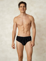 [Black] SilkSilky-CA Pure Silk Mens Underwear 004