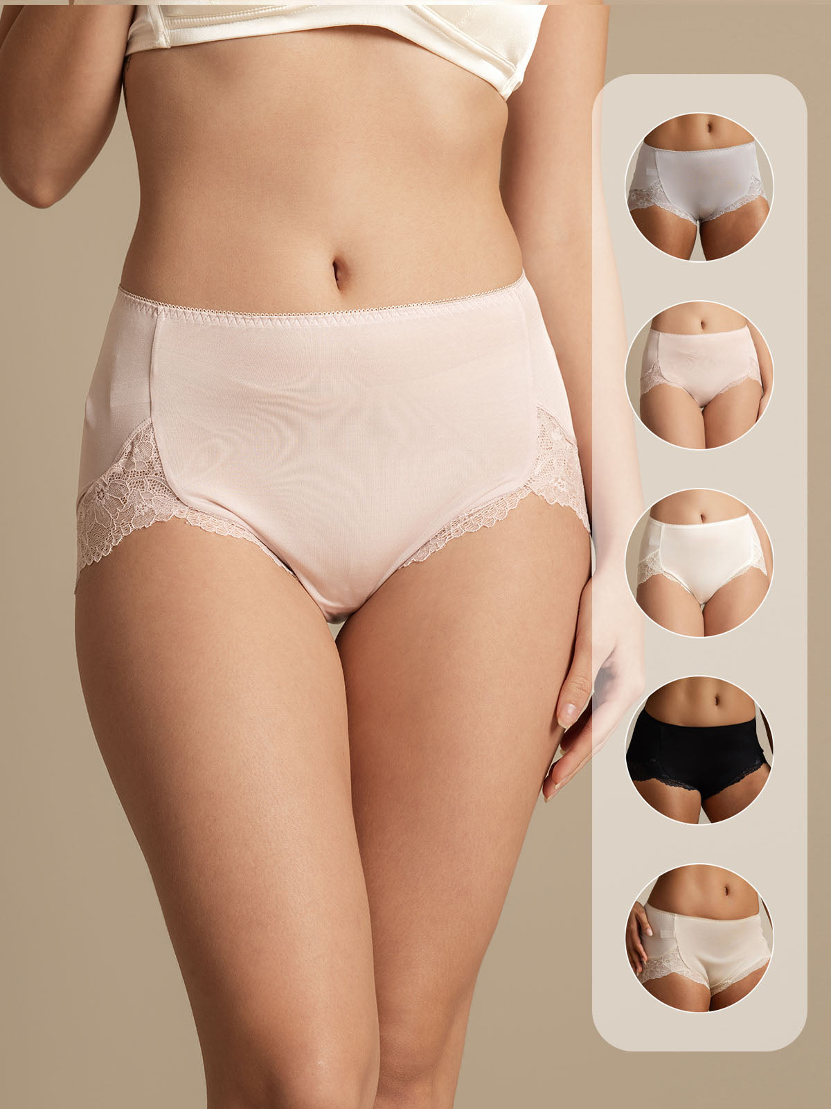 [Pink] SilkSilky-CA 100% Silk Jersey Panty 001