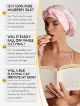 [Light Pink] SilkSilky-CA Sleep Cap 006