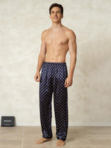 [Navy Chain] SilkSilky-CA Mens Sleep Bottoms 004