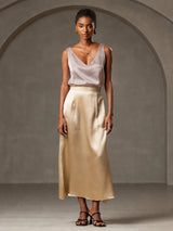 [Shadow Gray] SilkSilky-CA Sleeveless V Neck Camisole 008