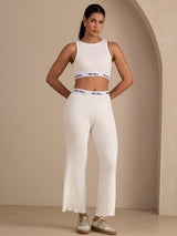 [White] SilkSilky-CA Womens Pants 007