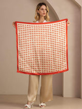 [Beige Cherry] SilkSilky-CA Scarf 003