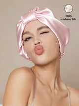 [Pink] SilkSilky-CA Sleep Cap 001