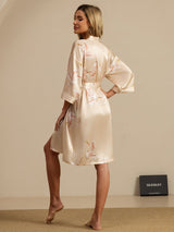 [Champagne] SilkSilky-CA 3/4 Sleeve Women's Robe 002