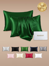 [Dark Green] SilkSilky-CA 30Momme Pillowcase 001