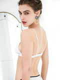 SilkSilky CA Silk Knitted Bra White 002