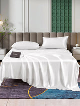 [White] SilkSilky-CA 25Momme Bedding Set 001