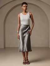 [Dark Gray] SilkSilky-CA Skirt 001