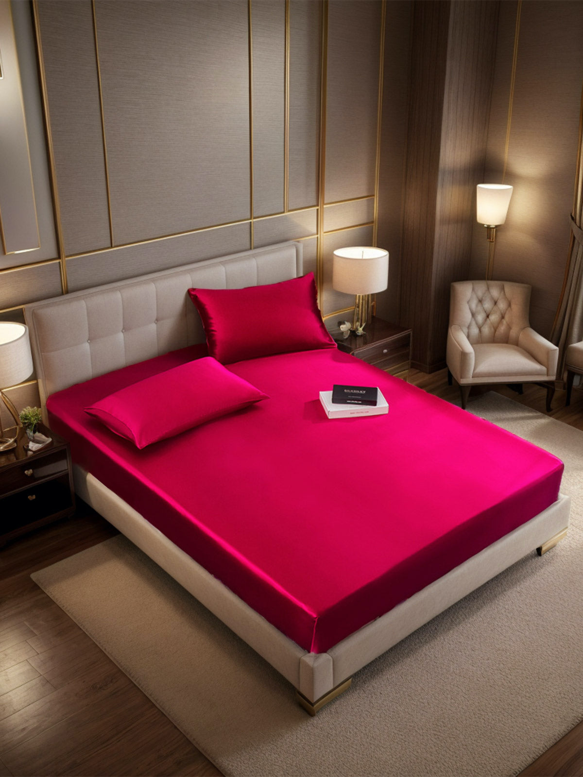 [Wine] SilkSilky-CA 19Momme Bedding Set 001