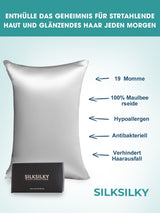 [Silver] SilkSilky-CA 19Momme Pure Silk Pillowcase 002