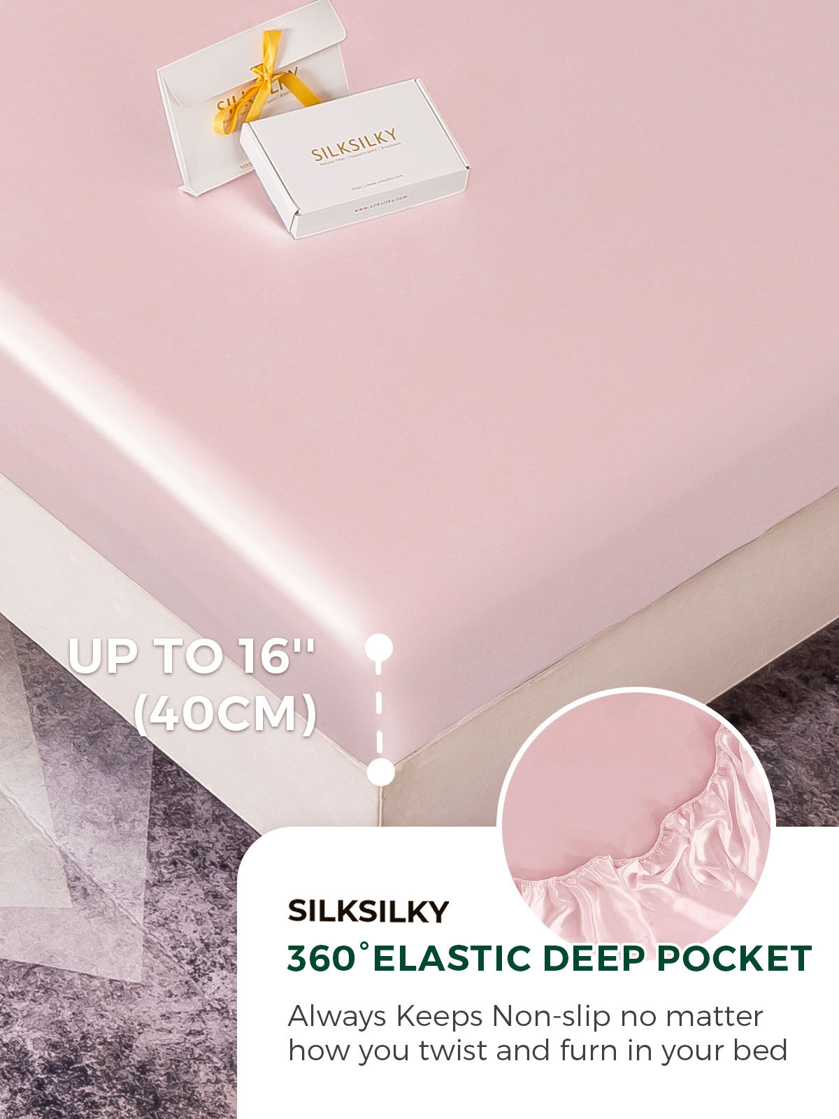 [Pink] SilkSilky-CA 19Momme Pure Silk Bedding Set 004