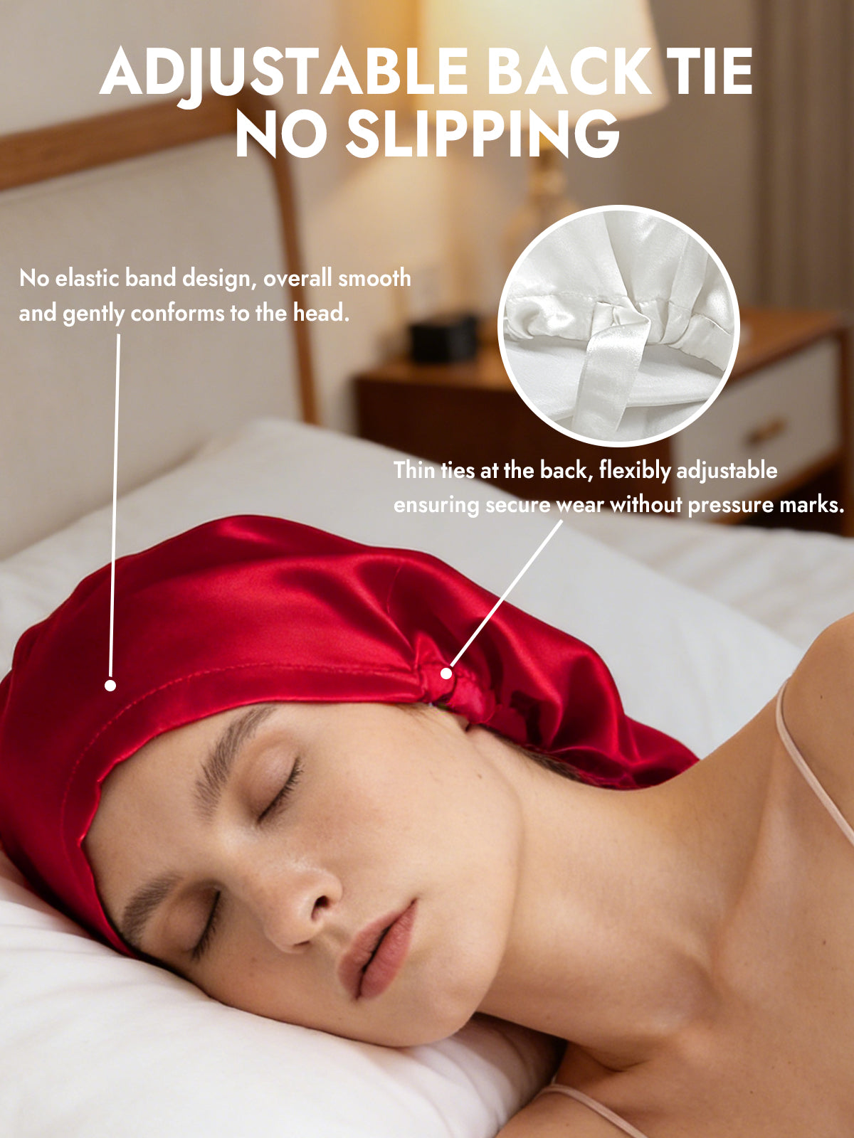 [Wine] SilkSilky-CA Pure Silk Sleep Cap 005