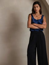 [Dark Blue] SilkSilky-CA Sleeveless Camisole 005