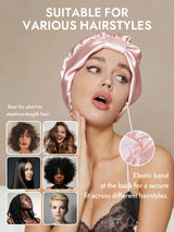 [Pink] SilkSilky-CA Sleep Cap 005