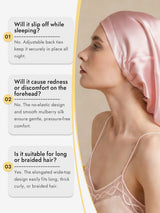 [Light Pink] SilkSilky-CA Sleep Cap 008